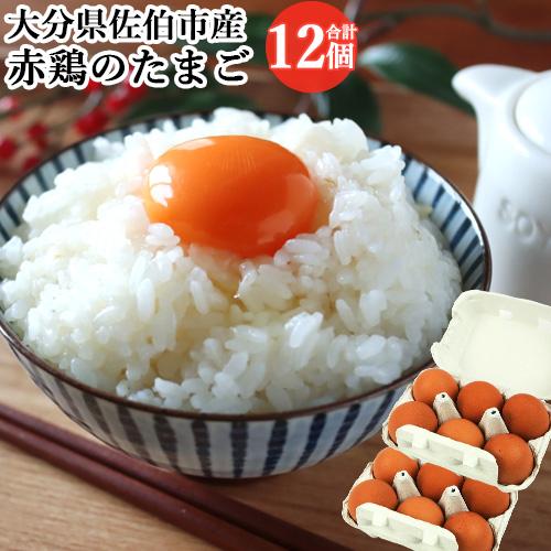 濃厚な味わい 平飼い赤鶏のたまご 6個入り×2パック(合計12個)セット