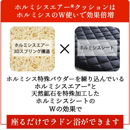 ホルミシスエアー すごいクッション 約40×40cm 厚さ6cm 完全日本 ホルミシスエアー すごいクッション 約40×40cm 厚さ6cm 完全日本