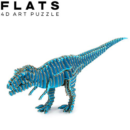 FLATS 4D アートパズル 恐竜段(Trex 266_blue) ティラノサウルス