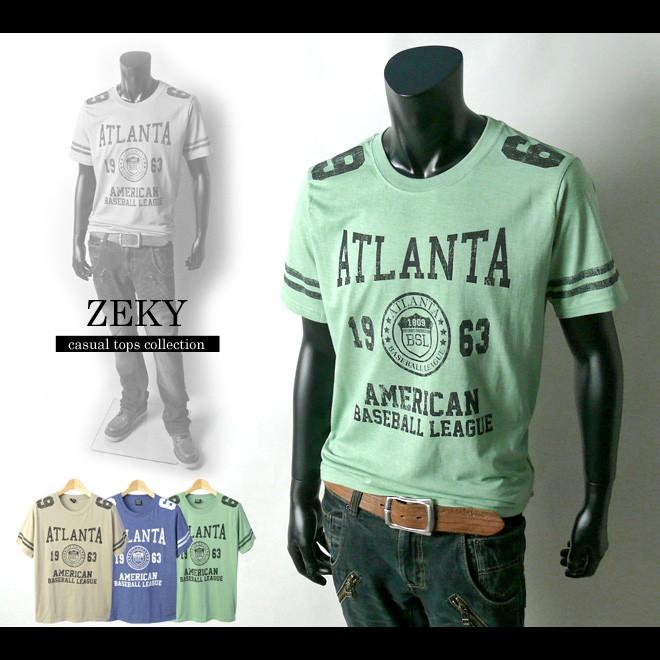 ZEKY アメカジカレッジロゴクラックプリント杢カラー半袖Tシャツ :2me-095b:オンスタイル - 通販 - Yahoo!ショッピング