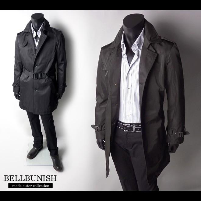 【紳士メンズ】【BELLBUNISH】4つボタン中綿キルトボンディングシングルコート 送料無料 BELLBUNISH 4つボタン中綿キルトボンディングシングルコート