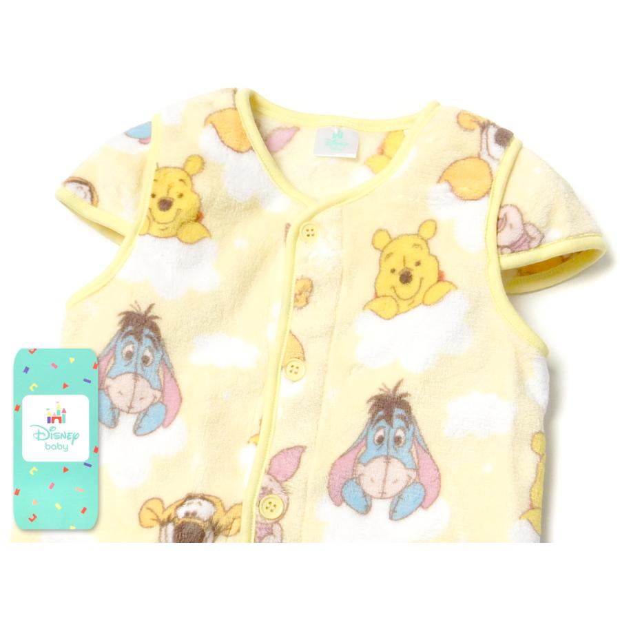 送料無料 男児 女児 ベビー フリース ベスト スリーパー Disney 