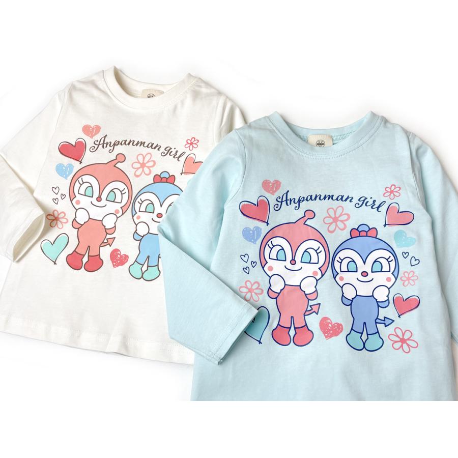 H*す様 アンパンマン 長袖Tシャツ 90cm 新品 送料無料 アンパンマン 長袖 Tシャツ ロンT 女児 ベビー 女の子 ドキン