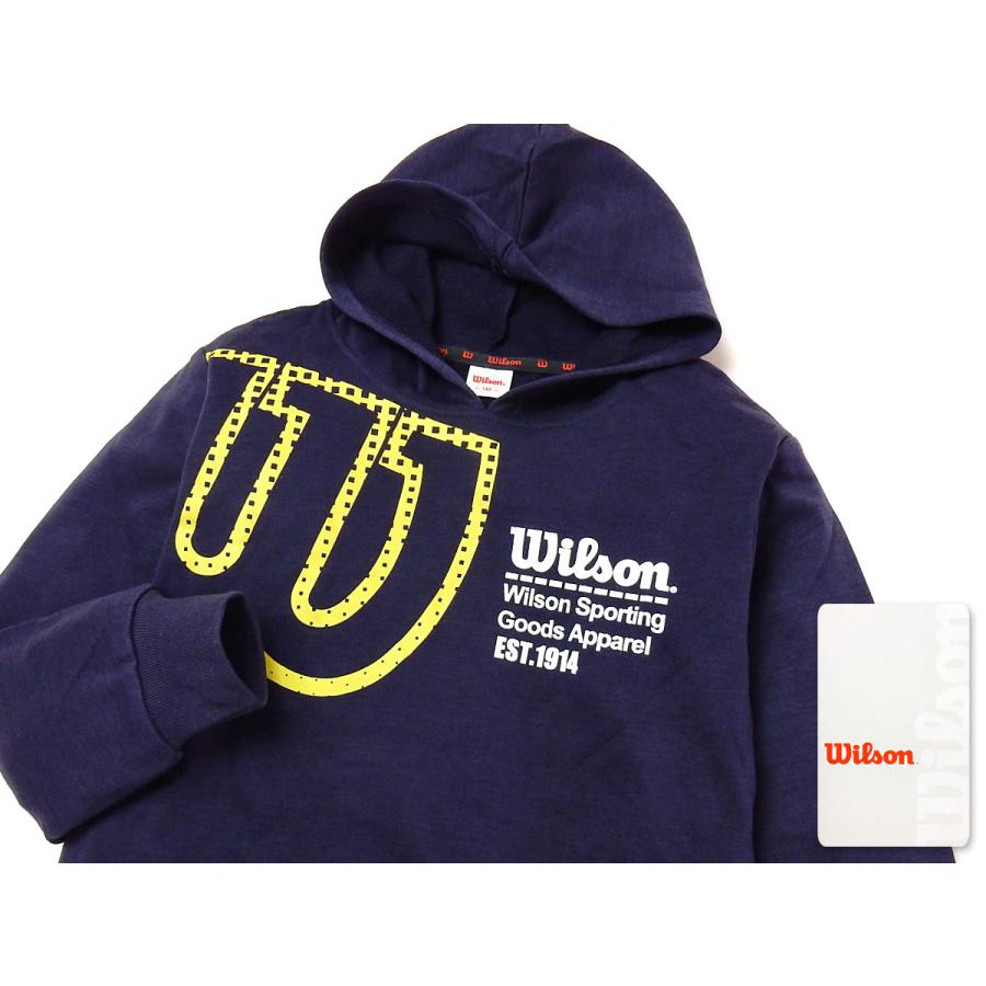 送料無料 男児 ジュニア 裏毛 プルパーカー Wilson/ウィルソン