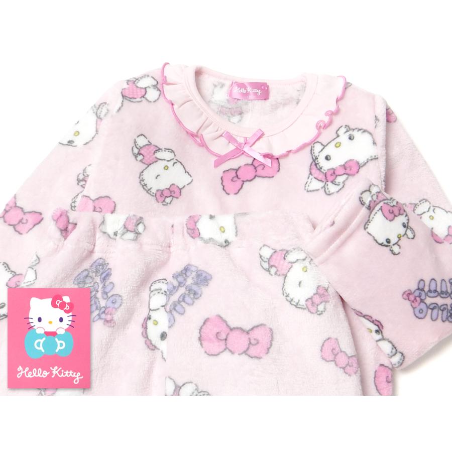 送料無料 女児 キッズ ミンクフリース素材 長袖 パジャマ Sanrio