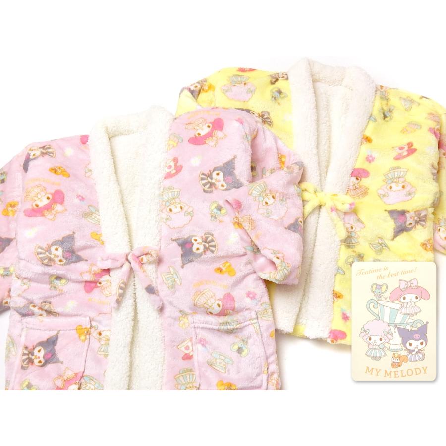 送料無料 女児 キッズ ジュニア 裏ボア 半纏 はんてん マイメロディ