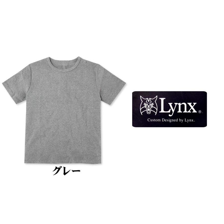 送料無料 紳士 メンズ Lynx/リンクス 半袖 Tシャツ ヘビーウェイト 綿
