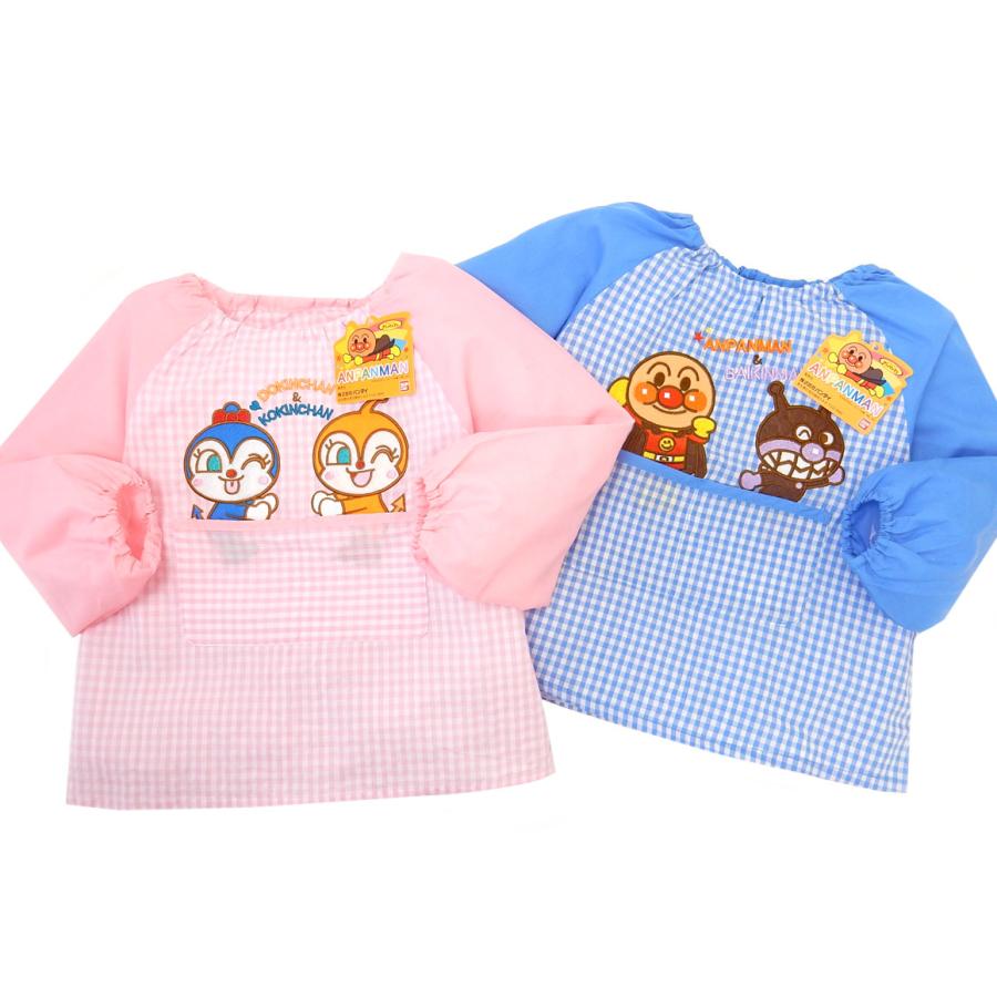 送料無料 男女児 キッズ 綿100 スモック アンパンマン アップリケ ギンガムチェック柄 ラグラン切替 ポケット付き 100cm 110cm Yg 0398 メール便対応 Yg 0398 オンスタイル 通販 Yahoo ショッピング
