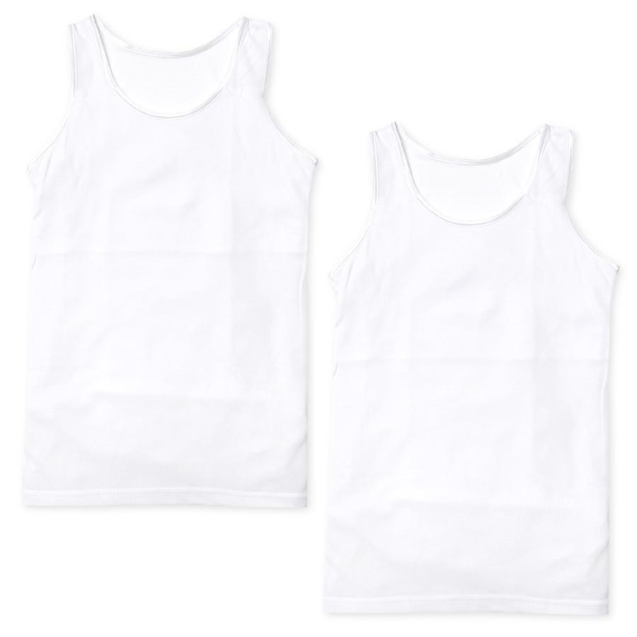 送料無料 2枚組セット 女児 キッズ ジュニア タンクトップ 胸二重 裏