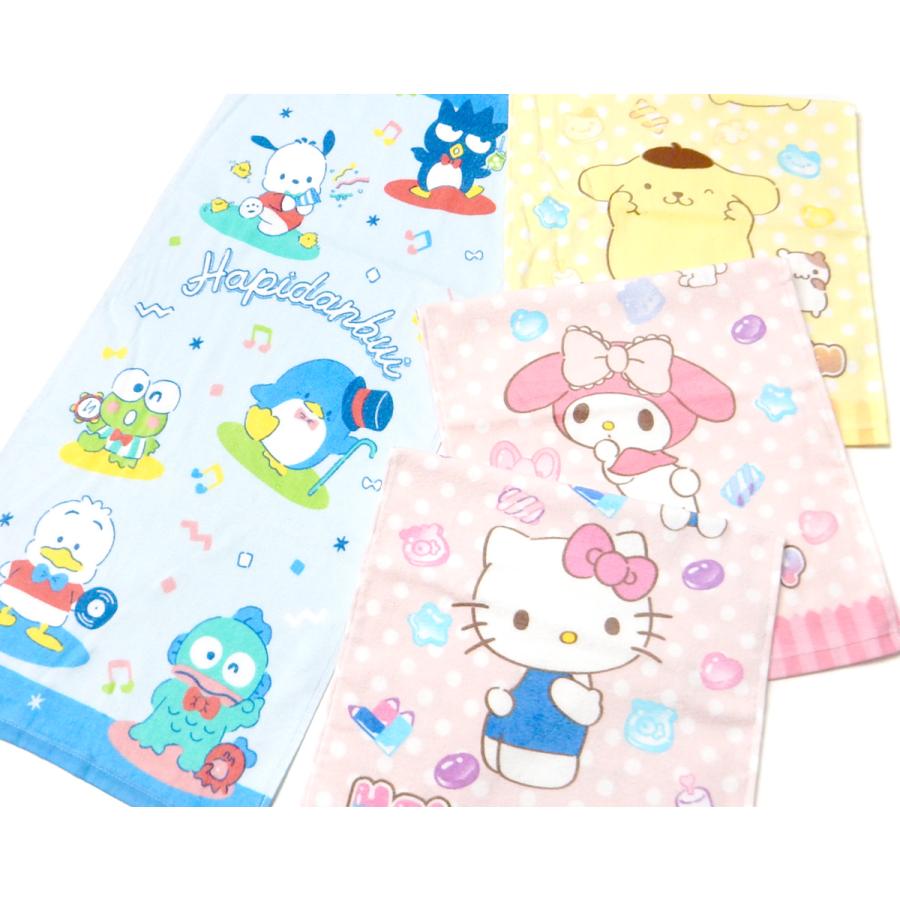 送料無料 フェイスタオル Sanrio/サンリオ キティ マイメロディ