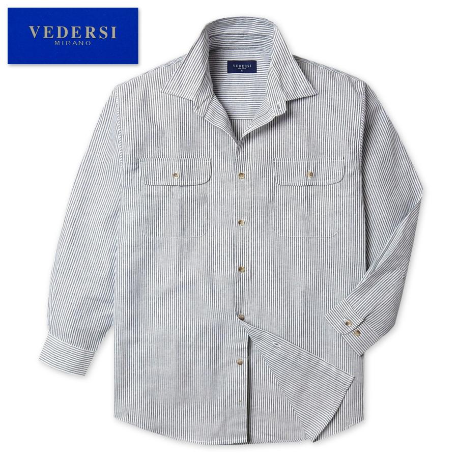 送料無料 大きいサイズ 紳士 メンズ 綿100 長袖 シャツ ヒッコリー柄 ストライプ 3l 4l Ys 0010e Nv メール便対応 Ys 0010e オンスタイル 通販 Yahoo ショッピング