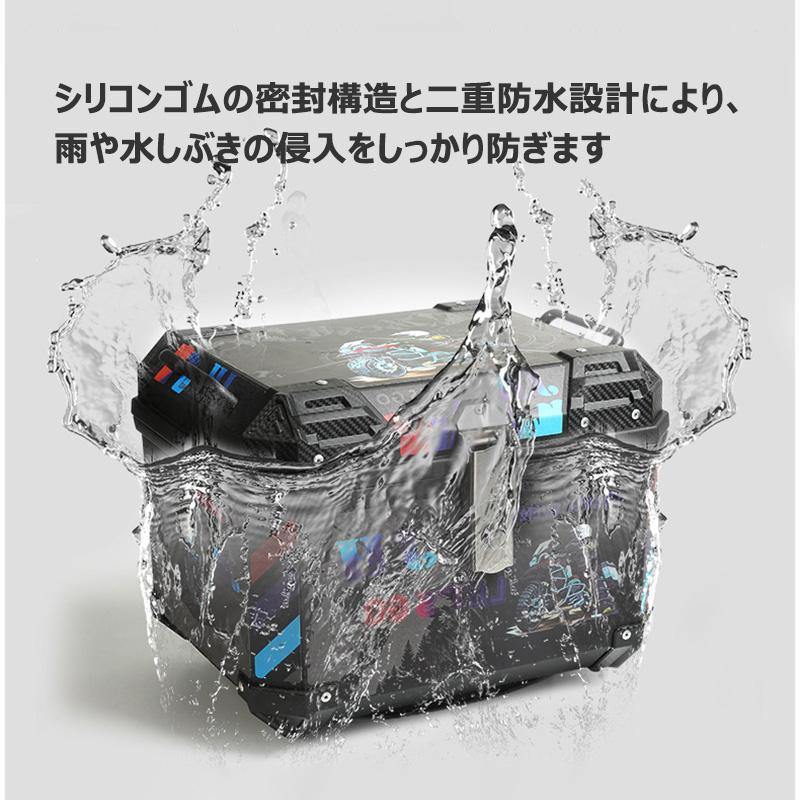 【リアボックス】バイク 大容量 大型 アルミ 防水 盗難防止 キーロック 45L オートバイ リアボックス 45L 57L 68L 大容量 バイク用 トップケース
