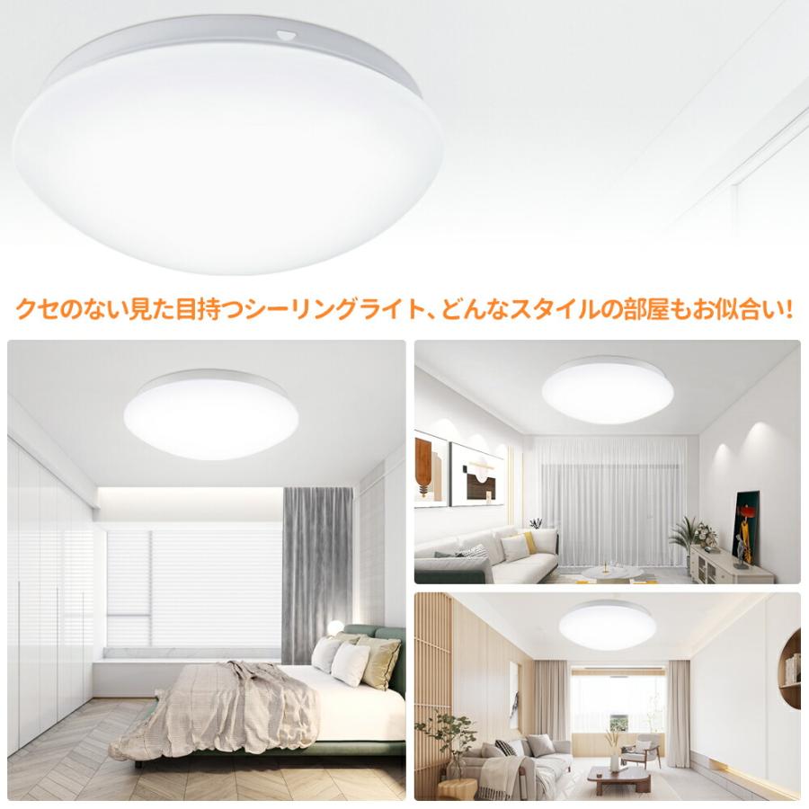 LED シーリングライト 天井照明 直径26cm×厚さ8cm 消費電力20W 薄型 色