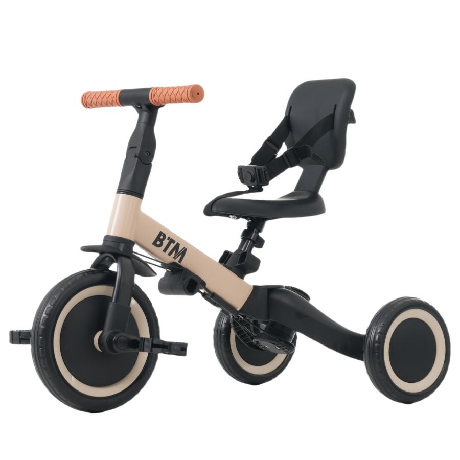 三輪車 足けりバイク 一台4役 ベビーカー かじとり 手押し棒付 子供用