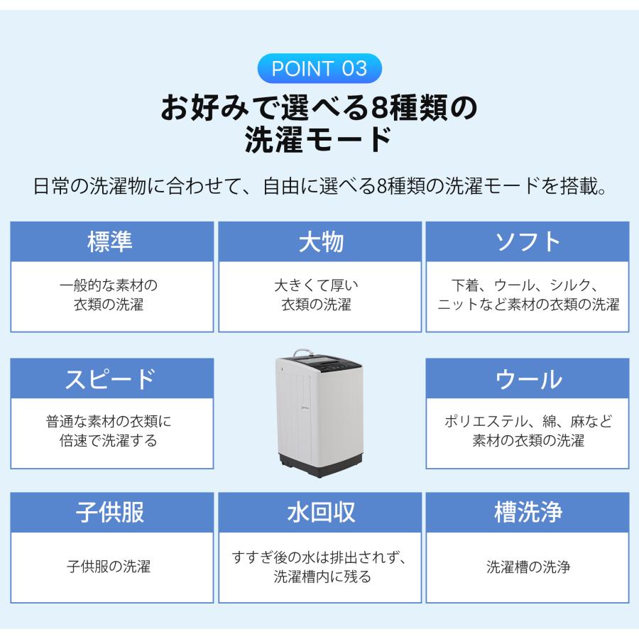 新品】 洗濯機 全自動洗濯機 8kg 縦型 8キロ キレイ タイマー