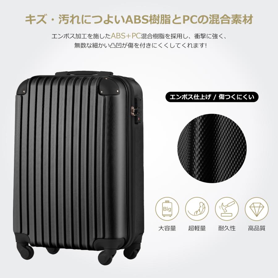 キャリーケース 機内持ち込み SSサイズ スーツケース キャリーバッグ TSAロック搭載 小型 大容量 2日 3日 旅行 出張 360度回転キャスター付きの画像