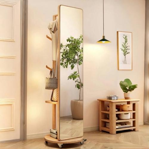 鏡 全身 姿見 キャスター付き 玄関 おしゃれ ハンガーラック 収納