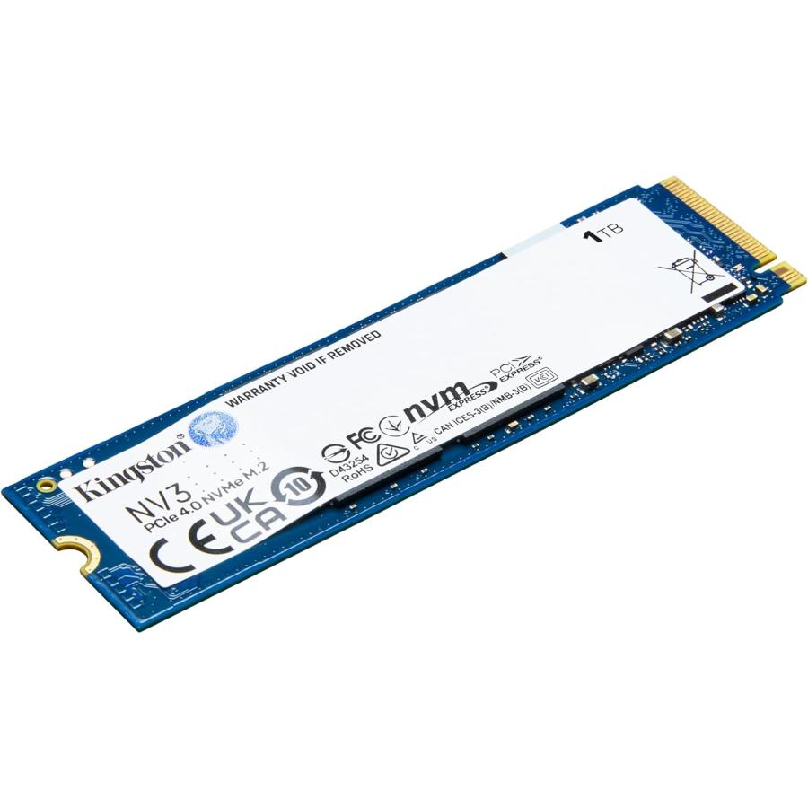 2個Kingston NV3 PCIe 4.0 NVMe M.2 SSD 1TB NV3 PCIe 4.0 NVMe SSD 500GB – 4TB - 金士顿科技