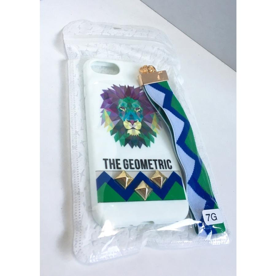 Iphone7 8用ケース ライオン アニマル イラスト かっこいい スタッズ