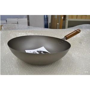 長谷元 チタン木柄いため鍋　30cm 軽い 軽量 中華なべ　日本製　店舗用　片手 チャーハン　手や腕への負担が軽減　中華鍋 |  | 01