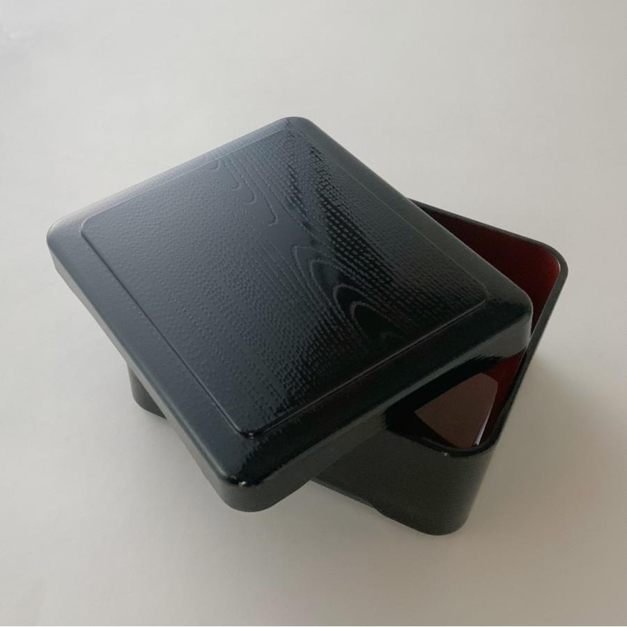 爪掛新木目丼重 溜内朱塗 15.8×13.0×6.4cm 漆器 うな重 器 うな重箱 和食器 業務用 お重、かつ重、鰻　若泉 |  | 03
