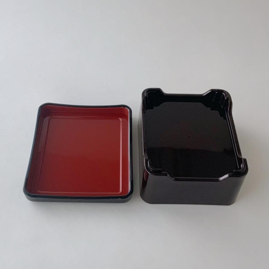 象足丼重　溜老松内朱 16.8×14.3×7.6cm 漆器 うな重 器 うな重箱 和食器 業務用 お重、かつ重、鰻　若泉 |  | 03