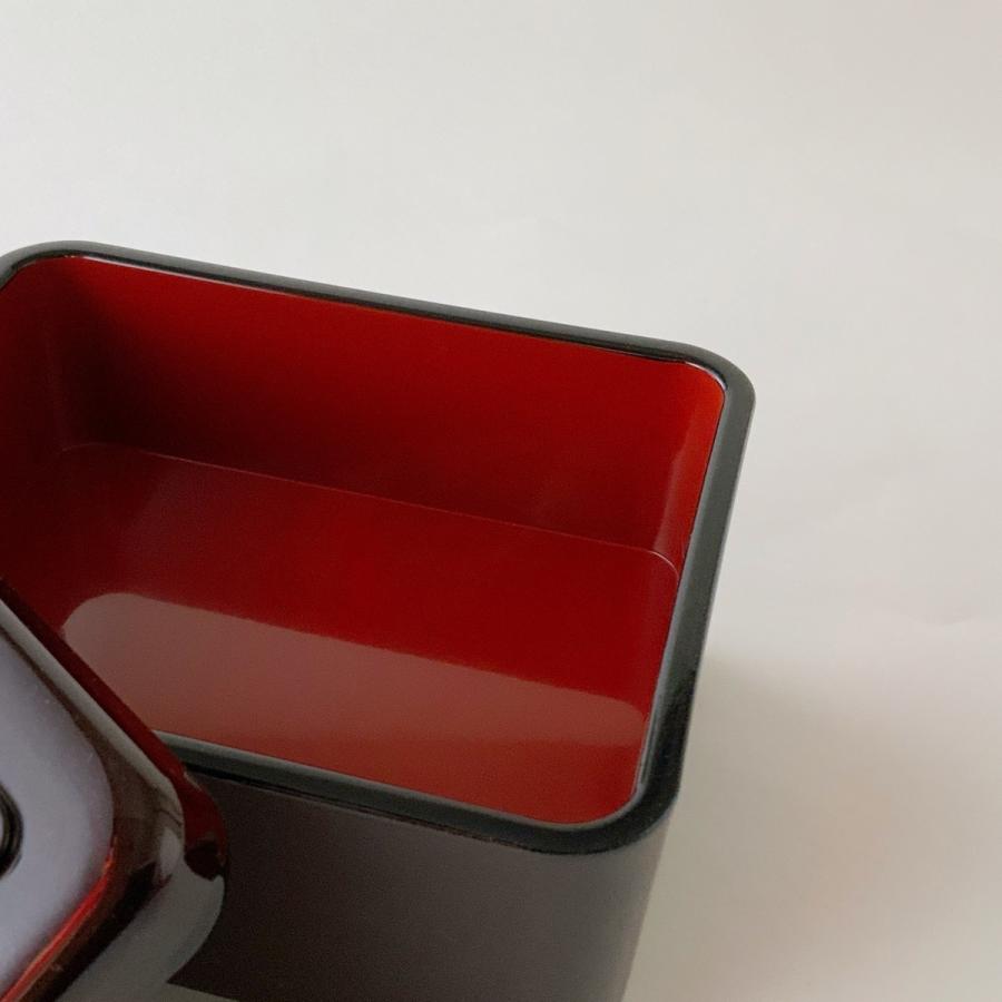 象足丼重　溜老松内朱 16.8×14.3×7.6cm 漆器 うな重 器 うな重箱 和食器 業務用 お重、かつ重、鰻　若泉 |  | 04