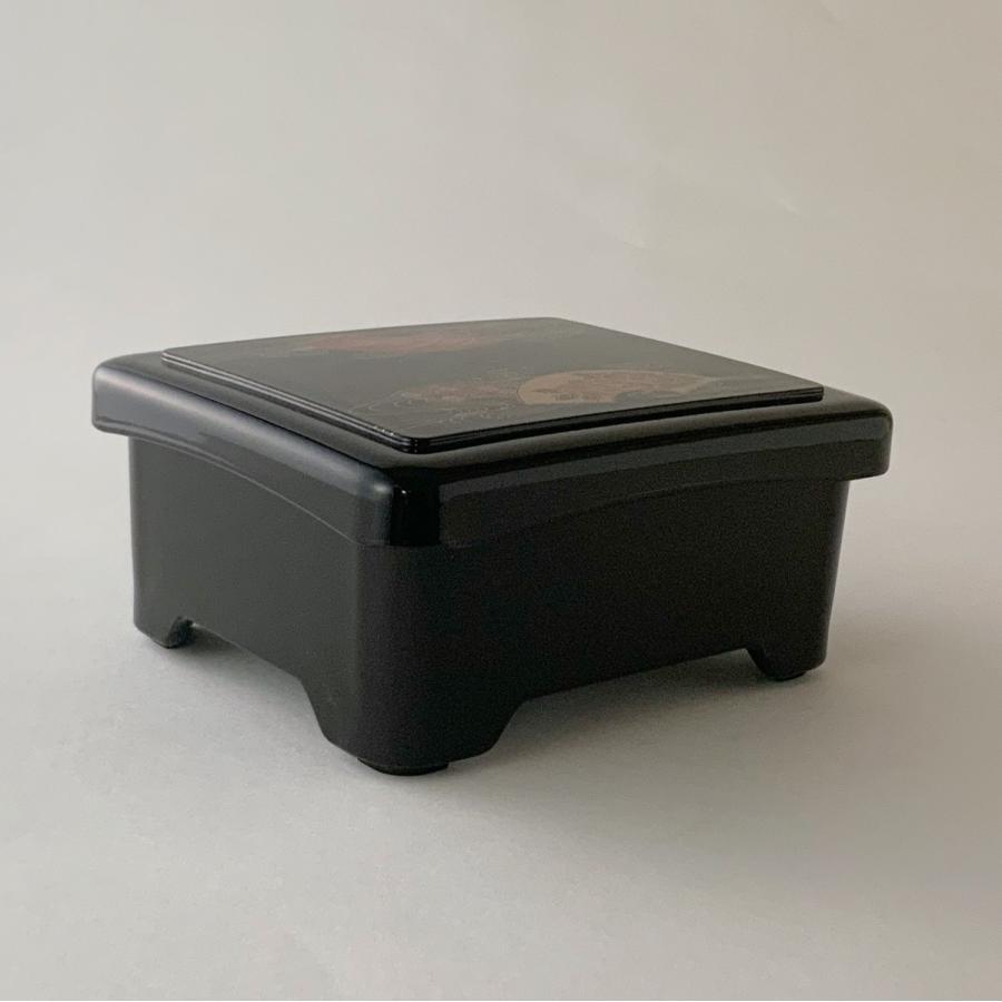 象足丼重　パール扇面内朱塗 16.8×14.3×7.6cm 漆器 丼重 懐石用 うな重 器 うな重箱 和食器 業務用　お重、かつ重、鰻　若泉 |  | 02