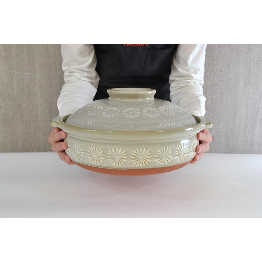 三島　土鍋　10号 5-6人用　日本製　寄せ鍋・湯豆腐・水炊き・雑炊　国産　万古焼　萬古焼　大樹　マルヨシ陶器　大量注文を承ります　 |  | 07