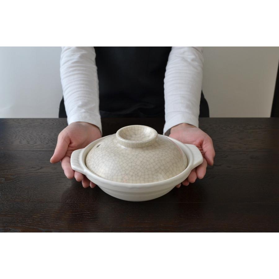 貫入　土鍋　6号 1人用　日本製　寄せ鍋・湯豆腐・水炊き・雑炊　国産　万古焼 一人用 |  | 05