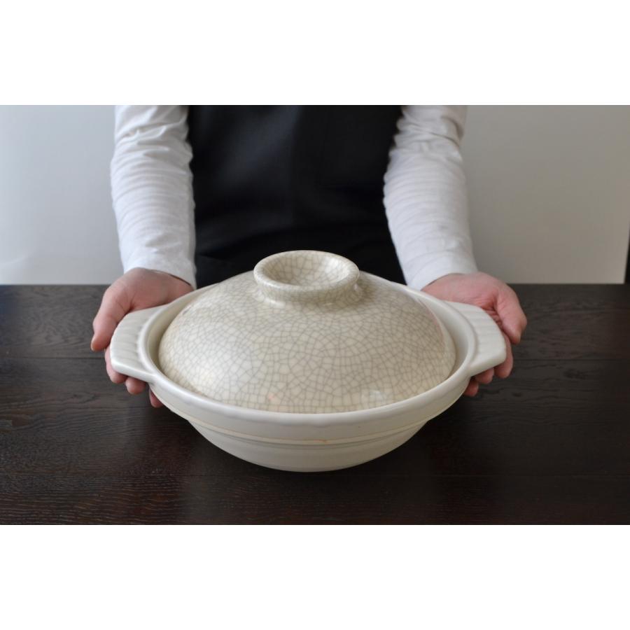 貫入　土鍋　8号 2-3人用 日本製　寄せ鍋・湯豆腐・水炊き・雑炊　国産　万古焼　萬古焼　大樹　マルヨシ陶器　大量注文を承ります |  | 06