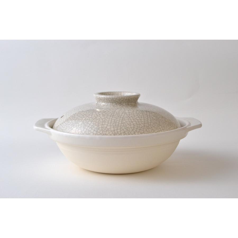 貫入　土鍋　10号 5-6人用　日本製　寄せ鍋・湯豆腐・水炊き・雑炊　国産　万古焼　萬古焼　大樹　マルヨシ陶器　大量注文を承ります　 |  | 01