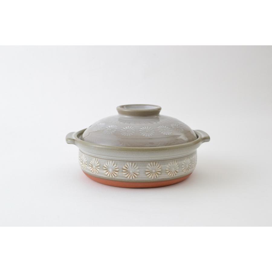 三島　IH土鍋　7号鍋 1〜2人用　日本製　寄せ鍋・湯豆腐 M3936　国産　万古焼 萬古焼　大樹　マルヨシ陶器 |  | 01