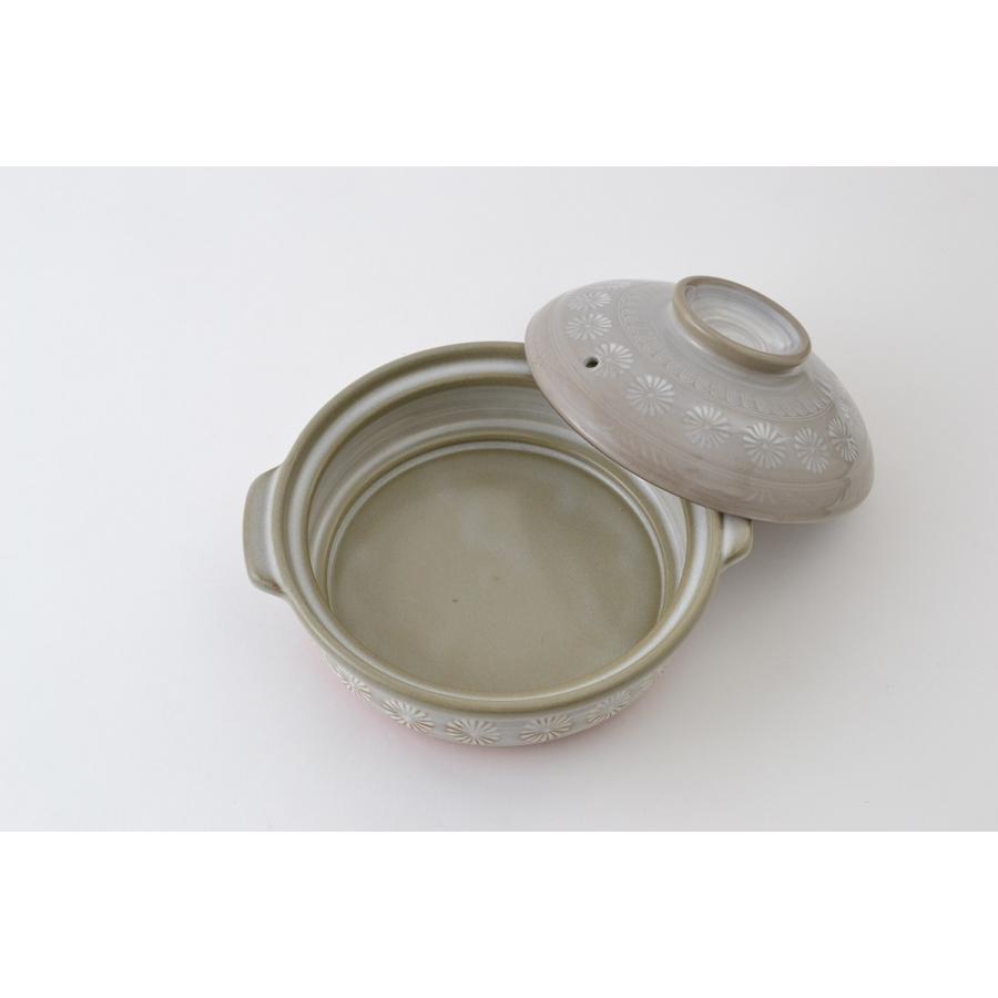 三島　IH土鍋　7号鍋 1〜2人用　日本製　寄せ鍋・湯豆腐 M3936　国産　万古焼 萬古焼　大樹　マルヨシ陶器 |  | 02