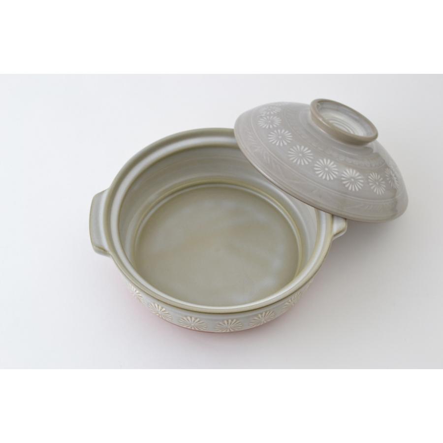 三島　IH土鍋　8号鍋 3〜4人用　日本製　寄せ鍋・湯豆腐 M3931　国産　万古焼 萬古焼　大樹　マルヨシ陶器 |  | 02