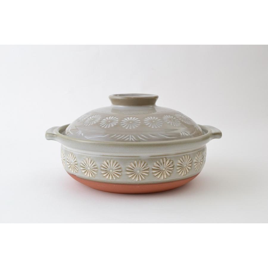 三島　IH土鍋　9号鍋 4〜5人用　日本製　寄せ鍋・湯豆腐 M3932　国産　万古焼 萬古焼　大樹　マルヨシ陶器 |  | 01