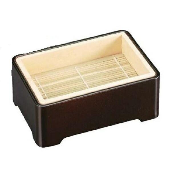 【取寄せ商品】天丼重用木枠＆竹スのセット 漆器 うな重 器 うな重箱 和食器 業務用 お重、かつ重、鰻　土用の丑の日　うなぎ 3-646-2&3 5-742-2&3 1016 |  | 03