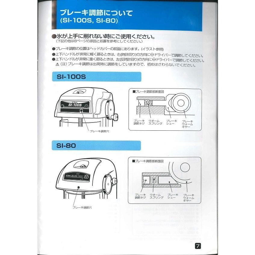 SWAN 池永鉄工 SIシリーズ用　刃押さえ　業務用 電動かき機用 スワン　 |  | 01