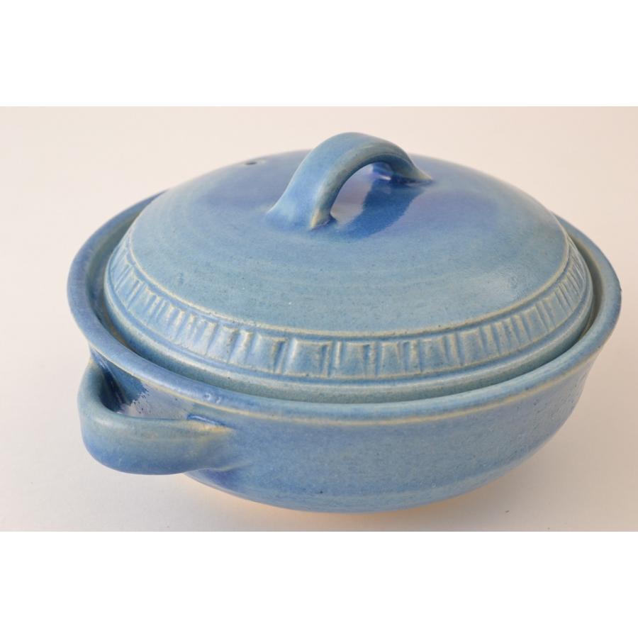 令和　土鍋　REIWA ブルー BLUE 6号鍋　1人用　M1430 日本製　寄せ鍋・湯豆腐・水炊き・雑炊　国産　万古焼　萬古焼 マルヨシ陶器【取り寄せ】 |  | 04