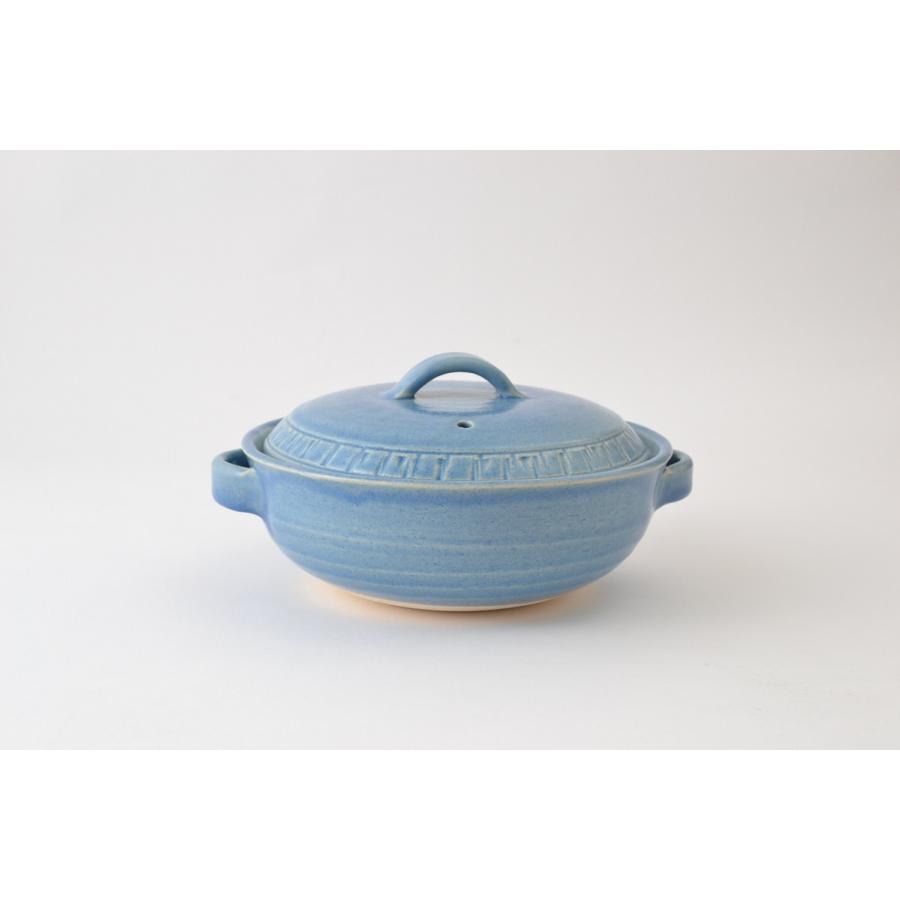 令和　土鍋　REIWA ブルー BLUE 7号鍋　2人用　M1431 日本製　寄せ鍋・湯豆腐・水炊き・雑炊　国産　万古焼　萬古焼 マルヨシ陶器【取り寄せ】 |  | 01