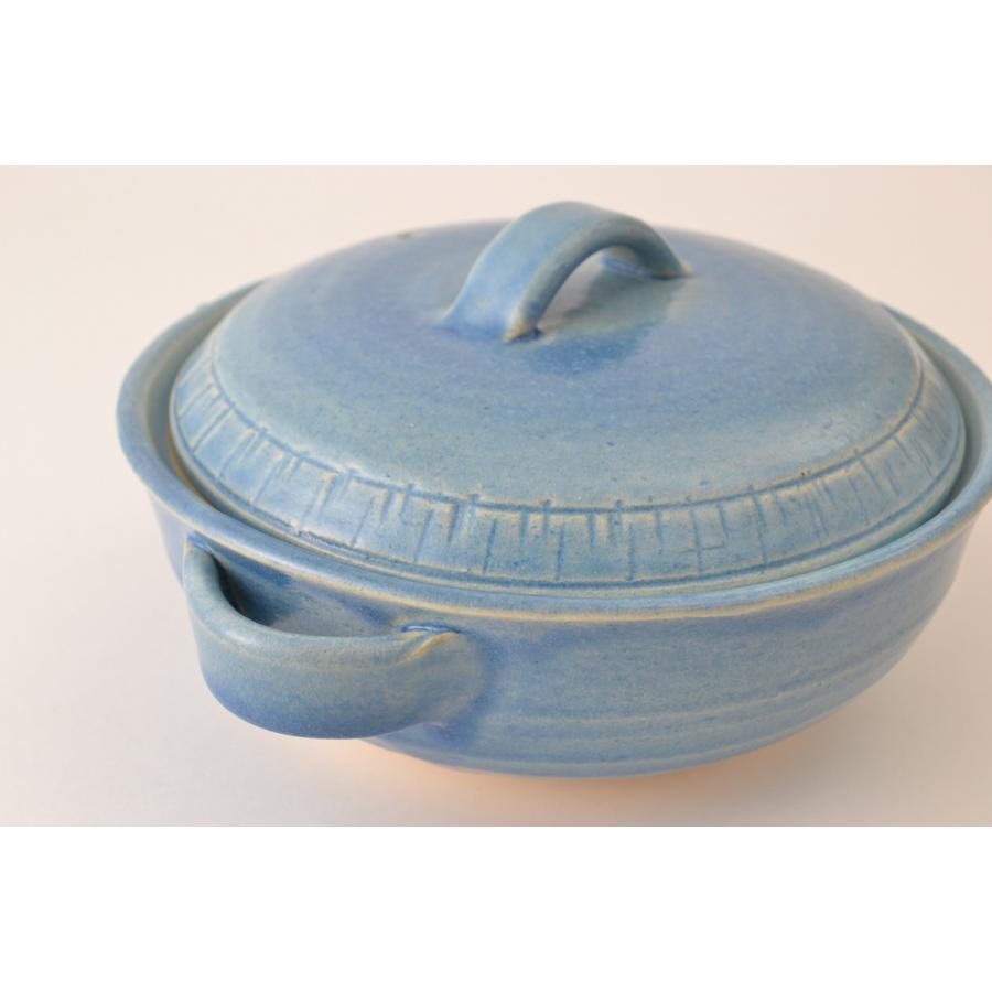 令和　土鍋　REIWA ブルー BLUE 7号鍋　2人用　M1431 日本製　寄せ鍋・湯豆腐・水炊き・雑炊　国産　万古焼　萬古焼 マルヨシ陶器【取り寄せ】 |  | 04