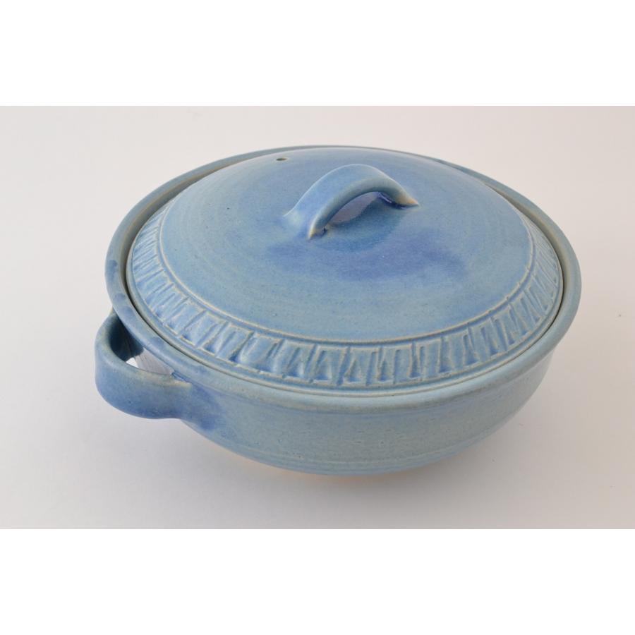 令和　土鍋　REIWA ブルー BLUE 8号鍋　2〜3人用　M1432 日本製　寄せ鍋・湯豆腐・水炊き・雑炊　国産　万古焼　萬古焼 マルヨシ陶器【取り寄せ】 |  | 04