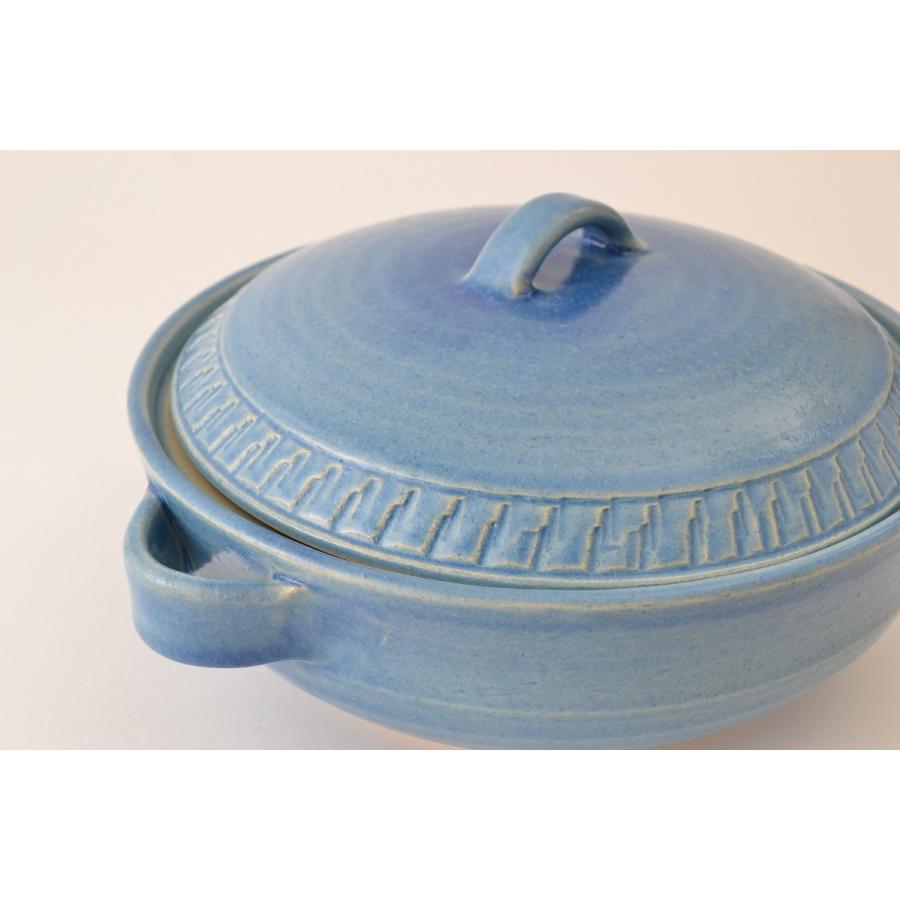 令和　土鍋　REIWA ブルー BLUE 9号鍋　4〜5人用　M1433 日本製　寄せ鍋・湯豆腐・水炊き・雑炊　国産　万古焼　萬古焼 マルヨシ陶器【取り寄せ】 |  | 04