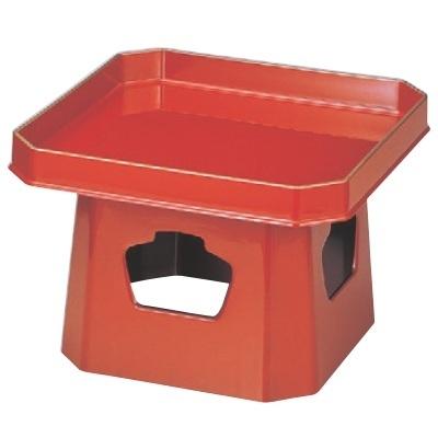 尺2寸三宝盛器　朱天金　366×366×H208mm　漆器 お月見　団子　お正月　鏡餅台　鯛　名月　満月　1-642-9　若泉【取り寄せ商品】 | 