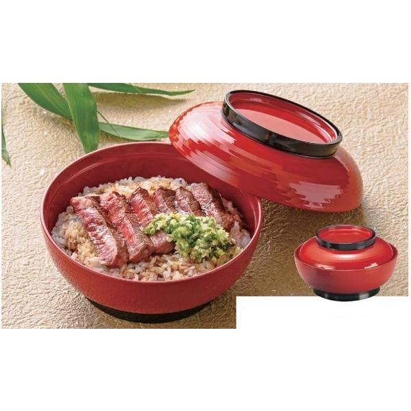 耐熱乱引三日月丼　朱ツバ黒　4.5寸（食洗機対応）業務用、自宅用、家庭用　おすすめ　オススメ　人気　和食　おせち　お節　6-259-1 |  | 01