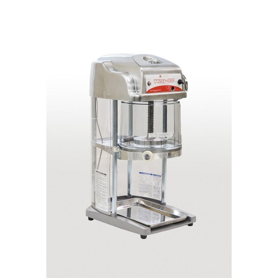 信託信託ブロック氷専用かき氷機 TKSI-100S シルバー 当社オリジナル