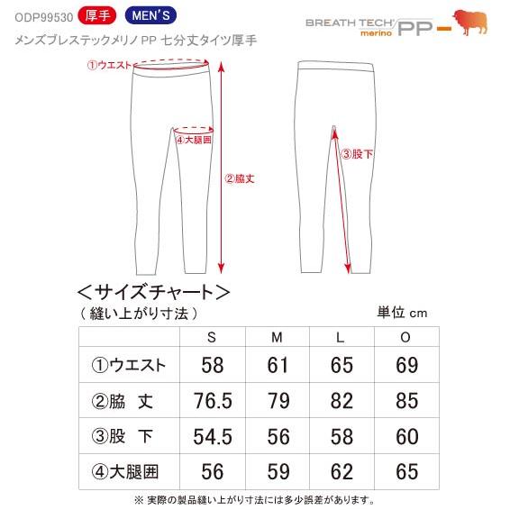 オンヨネ（ONYONE） メンズ 7分丈 タイツ メリノPP メリノウール