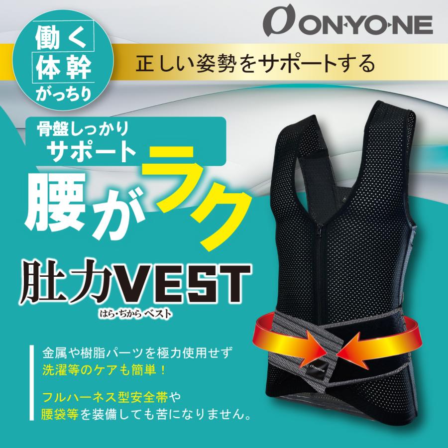 オンヨネ（ONYONE） 肚力 ベスト 腰 背中 サポーター コンプレッション