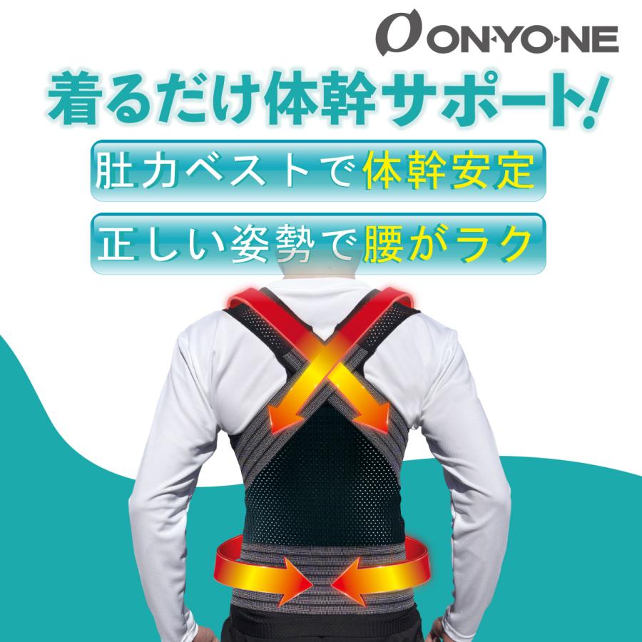 オンヨネ（ONYONE） 肚力 ベスト 腰 背中 サポーター コンプレッション