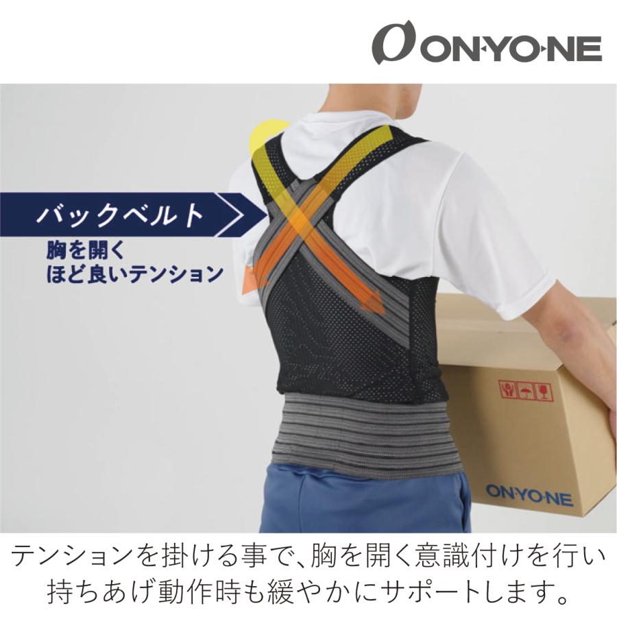 オンヨネ（ONYONE） 肚力 ベスト 腰 背中 サポーター コンプレッション